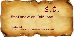 Stefanovics Dános névjegykártya